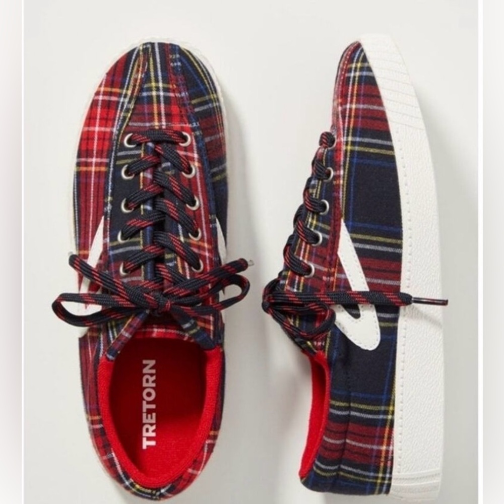 Tretorn Nylite Classic Red Plaid Sneakers